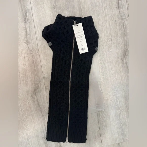 NWT Veronica Beard Black Upstate Wool Dickey with Cuffs size 00-14